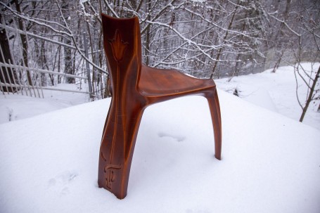 Трёхногий стул в стиле Сэм Малуф (Sam Maloof)