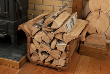 Дровница из массива ясеня