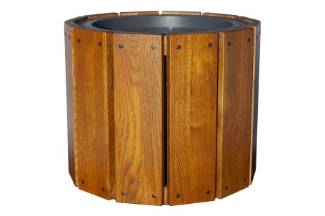 Большое деревянное кашпо 45см