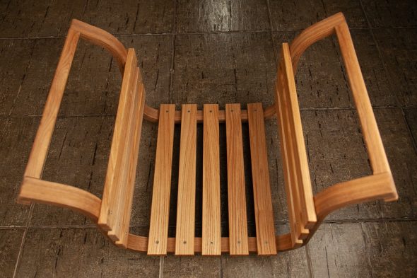 Дровница из массива вид сверху